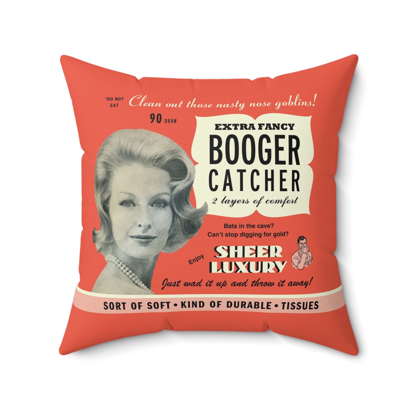 Booger Catcher Throw Pillow