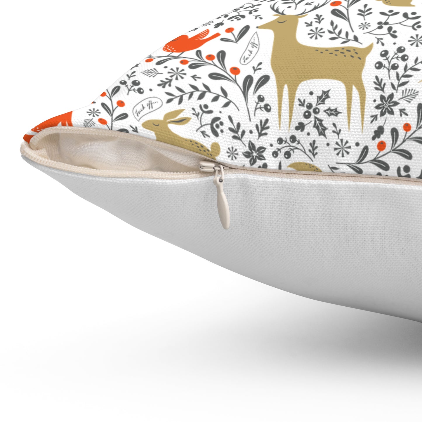 Woodland Creatures Telling Us To Fuck Off Throw Pillow