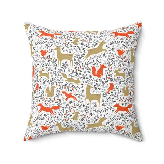 Woodland Creatures Telling Us To Fuck Off Throw Pillow