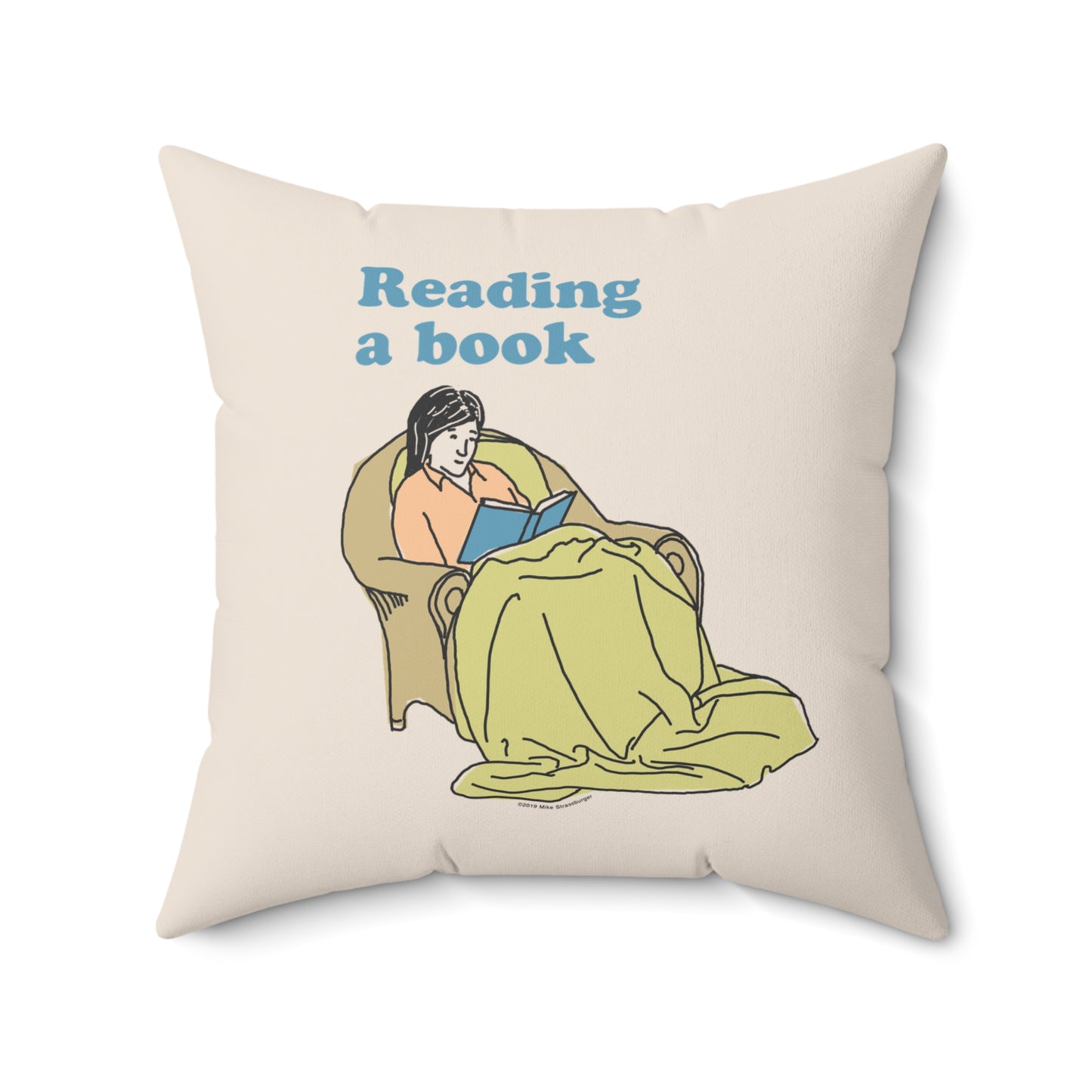 Reading A Book Throw Pillow