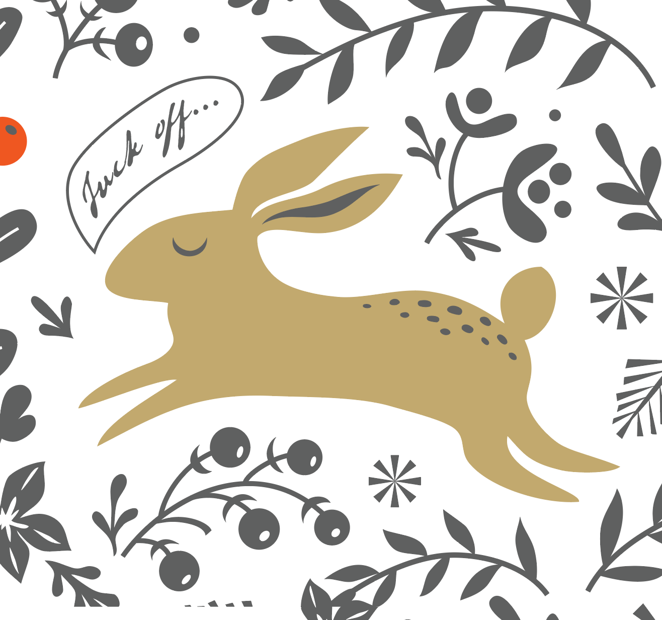 Woodland Creatures Telling Us To Fuck Off Throw Pillow